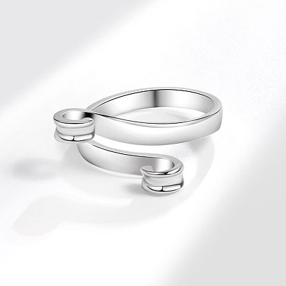 Латунное открытое кольцо-манжета, петля спицами петля крючком, держатель нитенаправителя для женщин