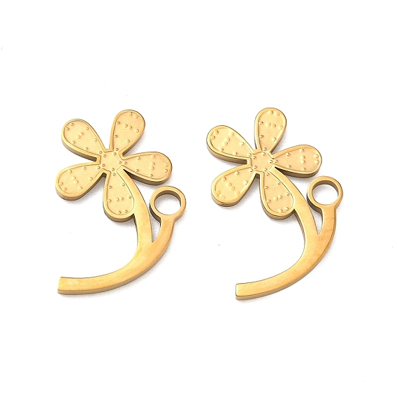 304 подвески из нержавеющей стали, цветочный шарм, ионное покрытие (ip), долговечный