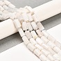 Natural Rainbow Moonstone Beads Strands, with Seed Beads, Faceted Column