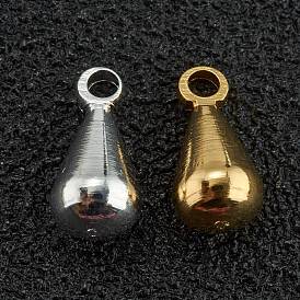 Brass Charms, Chain Extender Drop, Long-Lasting Plated, Teardrop