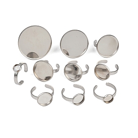 304 компоненты манжетного кольца из нержавеющей стали, настройки кольца чашки безеля, плоско-круглые