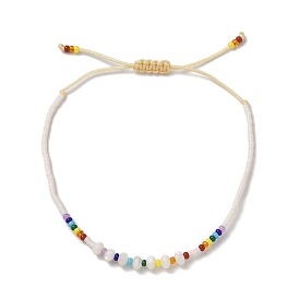 Miyuki Seed Beads & Shell  Braided Bead Bracelets, Adjustable Nylon Cord Bracelets for Women