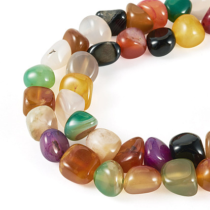 1 нить натуральный агат бусины нити, самородки, упавший камень, смешанные окрашенные и неокрашенные