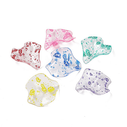 Transparent Acrylic Beads, Leaf