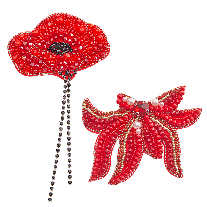 2 шт. 2 стили тканевые швейные украшения, цветок