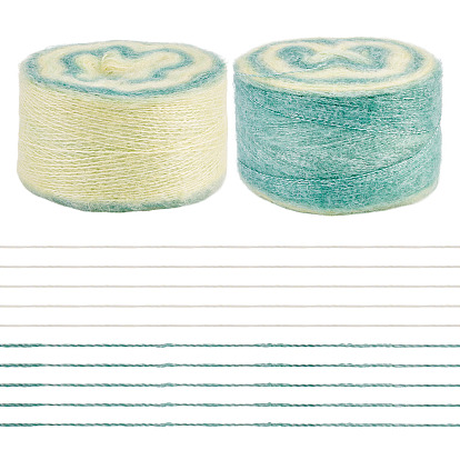 Сегментированная окрашенная пряжа для вязания, пряжа мохер, для пледов подушки поделки из пряжи крючком