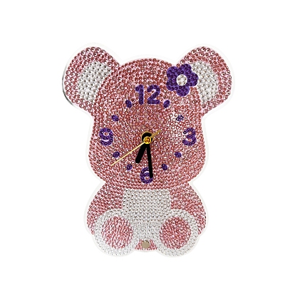 Animal DIY Diamond Painting Clock Kits for Starter, Mouse Dog Cat Diamond Art Kits for Home Office Wall Decoration
