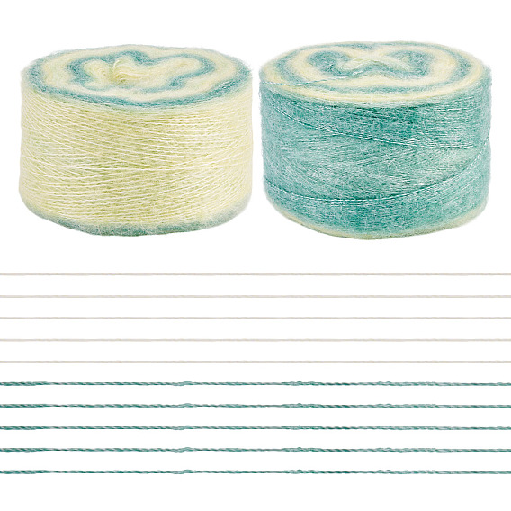 Сегментированная окрашенная пряжа для вязания, пряжа мохер, для пледов подушки поделки из пряжи крючком