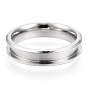 201 Stainless Steel Grooved Finger Ring