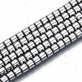 Brins de perles d'hématite synthétiques non magnétiques électrolytiques arc-en-ciel, colonne