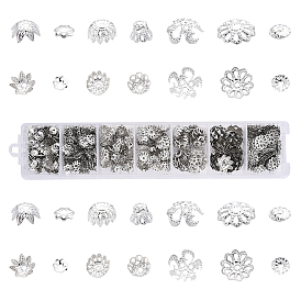 755 pcs 7 bouchons de perles de fer de style, fleur
