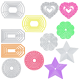 Gorgecraft Frame Metal Cutting Dies Stencils, for DIY Scrapbooking/Photo Album, Decorative Embossing DIY Paper Card, Mixed Shapes