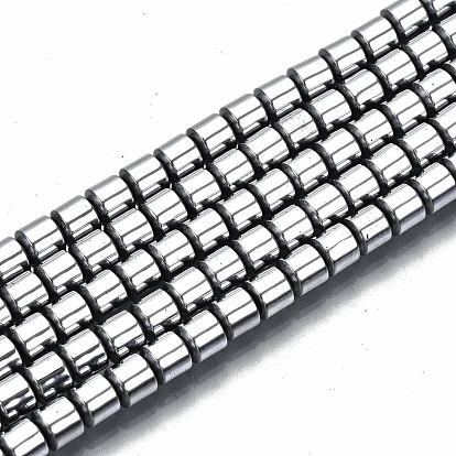 Rainbow Electroplate Non-magnetic Synthetic Hematite Beads Strands, Column