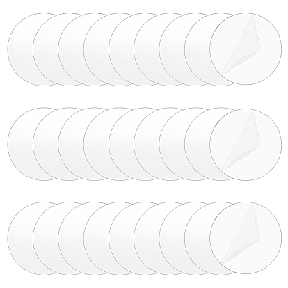 60Pcs Acrylic Crafts Sheet, Flat Round