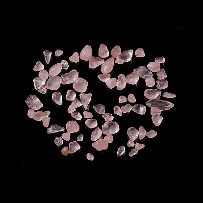 Natural Rose Quartz Chip Beads, No Hole/Undrilled