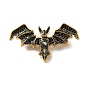 Брошь из ретро сплава со стразами, изысканная булавка на лацкан для женщин, летучая мышь