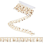 3Ruban de garniture en coton, coquillages et perles de bois, pour accessoires de vêtement, 1 carte d'affichage en carton pc