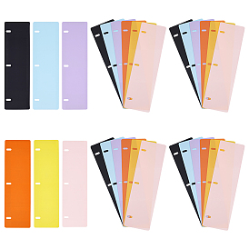 30шт. 6 цветные пластиковые разделители для папок, Вкладка индексной страницы для планировщика, блокнота и переплетных листов, прямоугольные