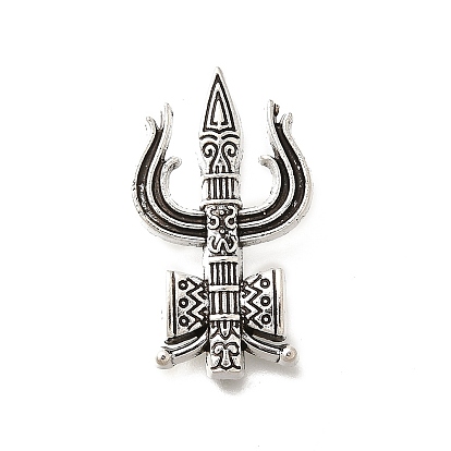 Сплавочные подвески тибетского стиля, без кадмия и без свинца, трезубец