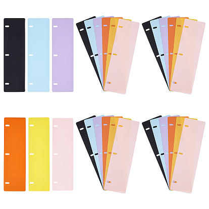 30шт. 6 цветные пластиковые разделители для папок, Вкладка индексной страницы для планировщика, блокнота и переплетных листов, прямоугольные