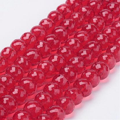 Glass Bead Strands, Faceted Rondelle