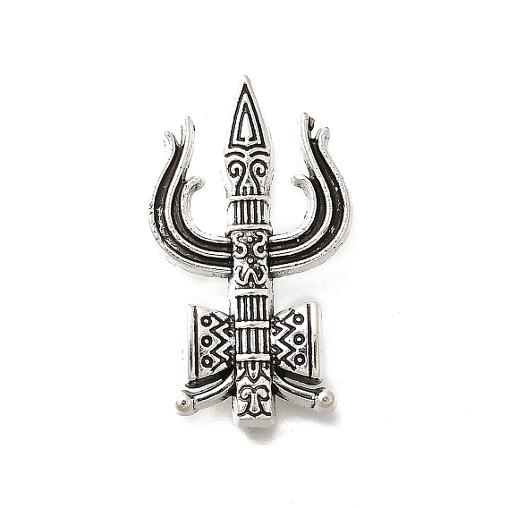 Сплавочные подвески тибетского стиля, без кадмия и без свинца, трезубец