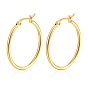 304 Stainless Steel Hoop Earrings, Rings