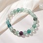 Эластичные браслеты из натуральных флюоритовых бусин для женщин, круглые