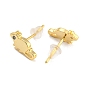 Rack Plating Brass Pave Cubic Zirconia Mouse Studs Earrings, Long-Lasting Plated, Jewely Earrings for Women