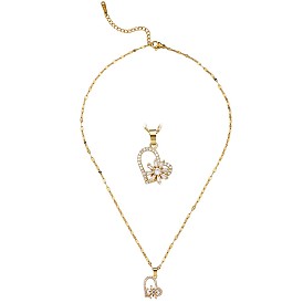 Colliers pendentif tournesol rotatif en acier au titane, collier de charme de coeur de zircone cubique réglable amant bijoux cadeaux pour les femmes