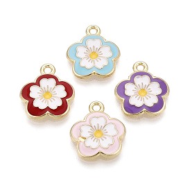 Подвески из сплава и эмали, цветок, золотой свет