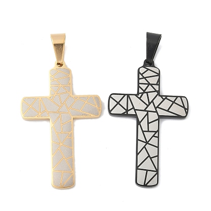 304 подвески из нержавеющей стали, вакуумное покрытие pvd, крест очарование