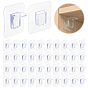 Clips adhesivos de plástico para soporte de estantes, Soportes transparentes sin necesidad de taladrar