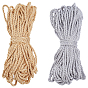 30m 2 couleurs 3-ply cordon torsadé en polyester, cordon milan pour la décoration de la maison, tapisserie, embrasse de rideau