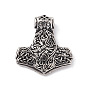 304 Handpolieranhänger aus Edelstahl, Thor's hammer
