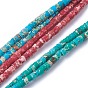 Natural Imperial Jasper Beads Strands, Dyed, Flat Column