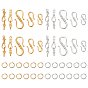 Stainless Steel S-Hook Clasps, with 304 Stainless Steel Open Jump Rings