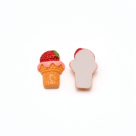 Cabuchones de resina, bricolaje para decoración de teléfonos móviles y accesorios de horquillas, helado