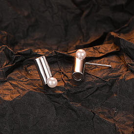 925 Sterling Silver Cylinder Shell Earrings - Fashionable, Minimalist and Luxurious Women's Jewelry