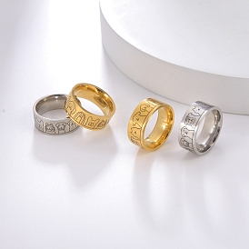 304 Fingerringe aus Edelstahl mit Hundemotiv