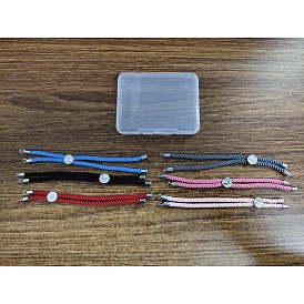 Nylon Twisted Cord Armband machen, Slider Armband machen, mit umweltfreundlichen Messingfunden, cadmiumfrei und bleifrei, langlebig überzogen, Baum des Lebens