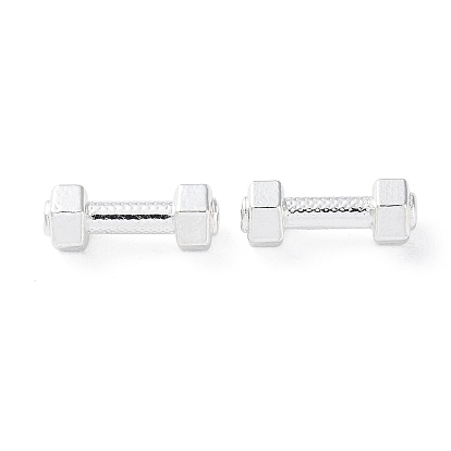 Alloy Beads, Long-Lasting Plated, Dumbbell
