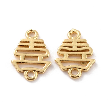Eco-Friendly Brass Links Connectors, Cadmium Free & Lead Free, Chinese Characters Shape