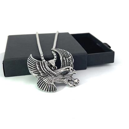 Ожерелья мужские с подвеской в виде орла из нержавеющей стали