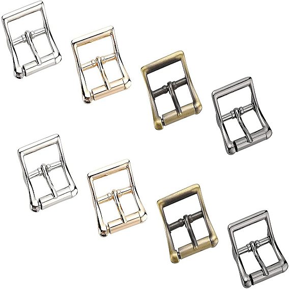 8Pcs 4 Colors Alloy DIY Adjustable Buckle Bags Accessories, Bags Buckle