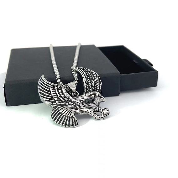 Ожерелья мужские с подвеской в виде орла из нержавеющей стали