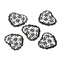Embossed Graffiti Acrylic Pendants, for Earring Making, Heart