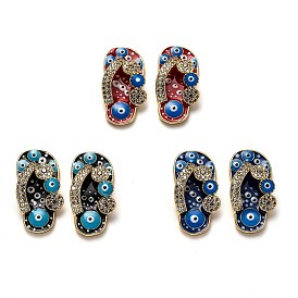 Латунные подвески с фианитами, долговечный, с эмалью, шлепанцы
