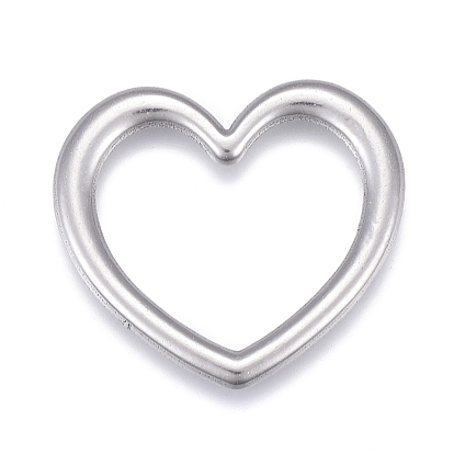 Ion Plating(IP) 304 Stainless Steel Linking Rings, Heart