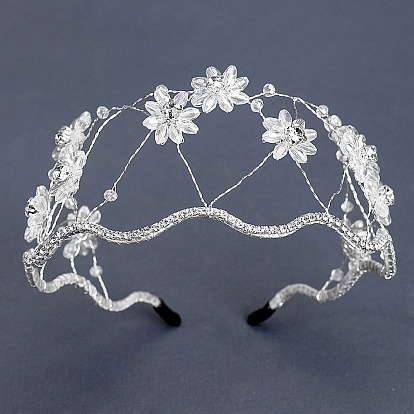 Bandeau en acrylique, avec fil de cuivre et strass